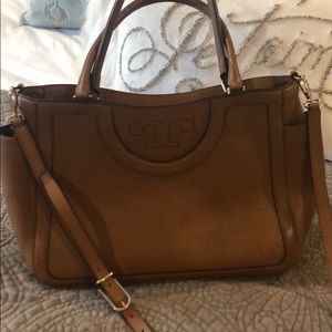 Tory Burch brown leather satchel
